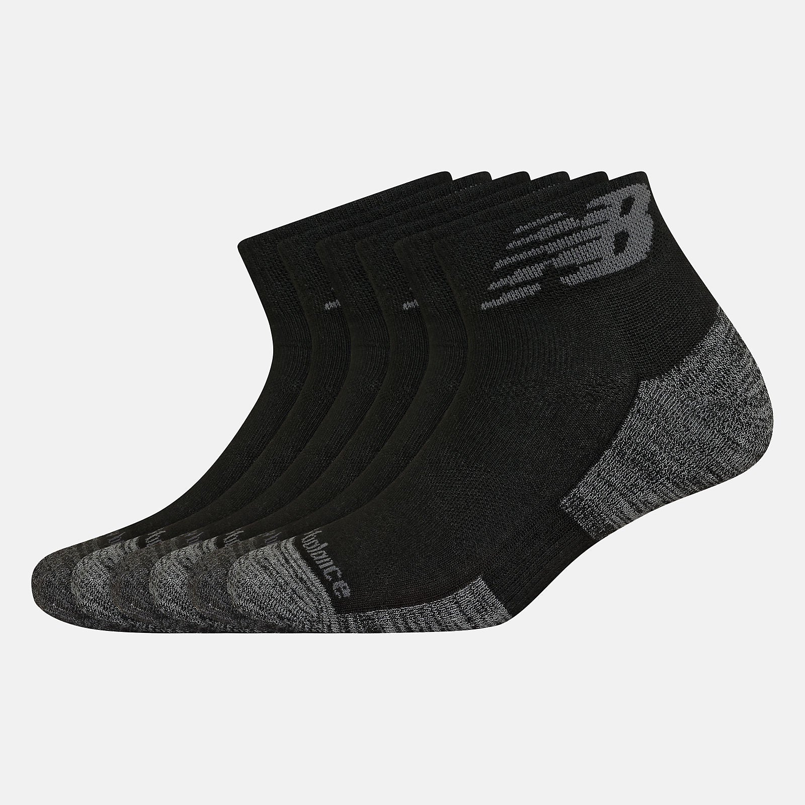 New Balance Performance Cushion Quarter Socks 6 Pack