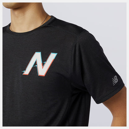 New Balance Printed Impact Run Short Sleeve