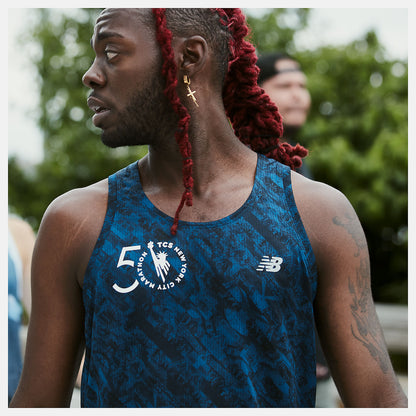 New Balance NYC Marathon Printed Impact Run Singlet