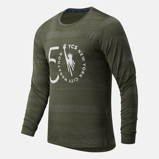 New Balance NYC Marathon Q Speed Fuel Jacquard Long Sleeve