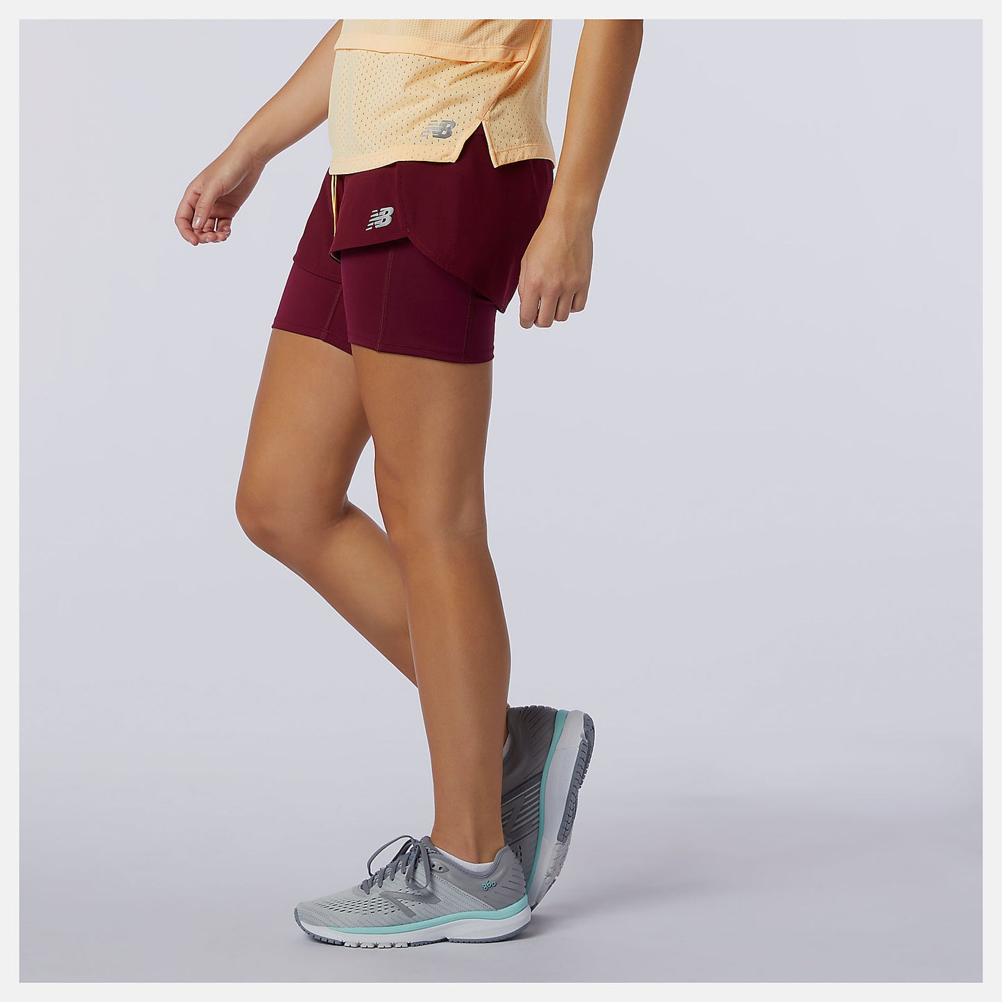 New Balance Printed Impact Run 2 In 1 Short