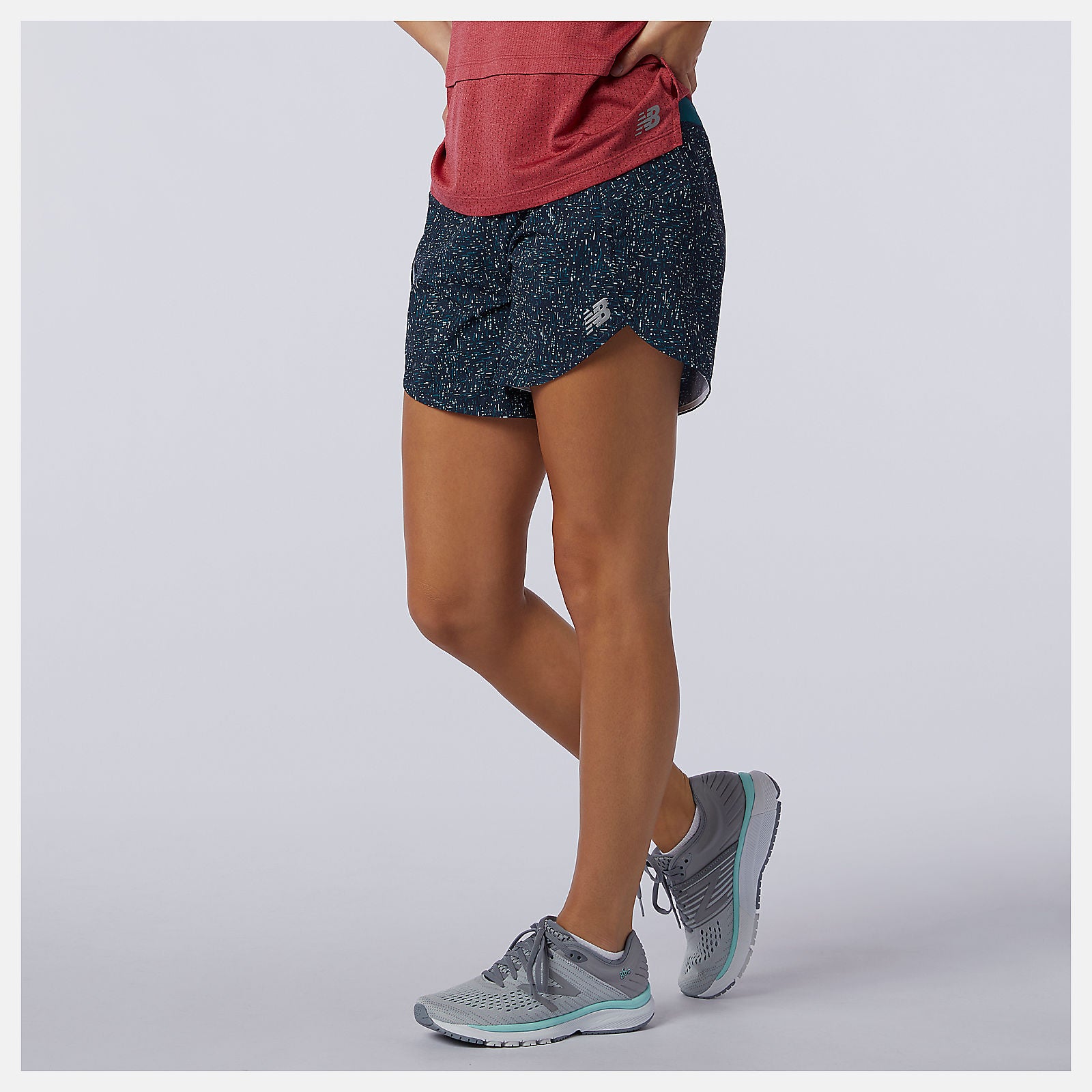 New Balance Printed Impact Run 5 inch Short