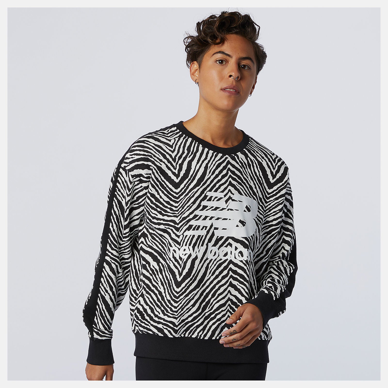 New Balance NB Athletics AOP Animal Print Crew
