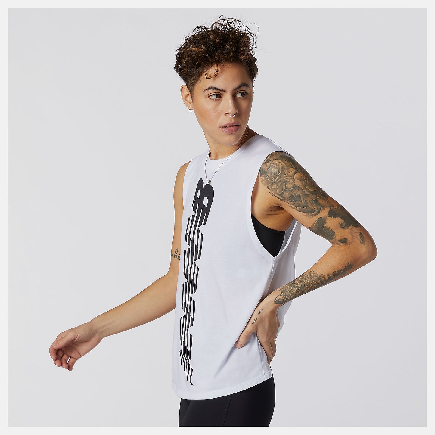 New Balance Relentless Cinched Back Graphic Tank