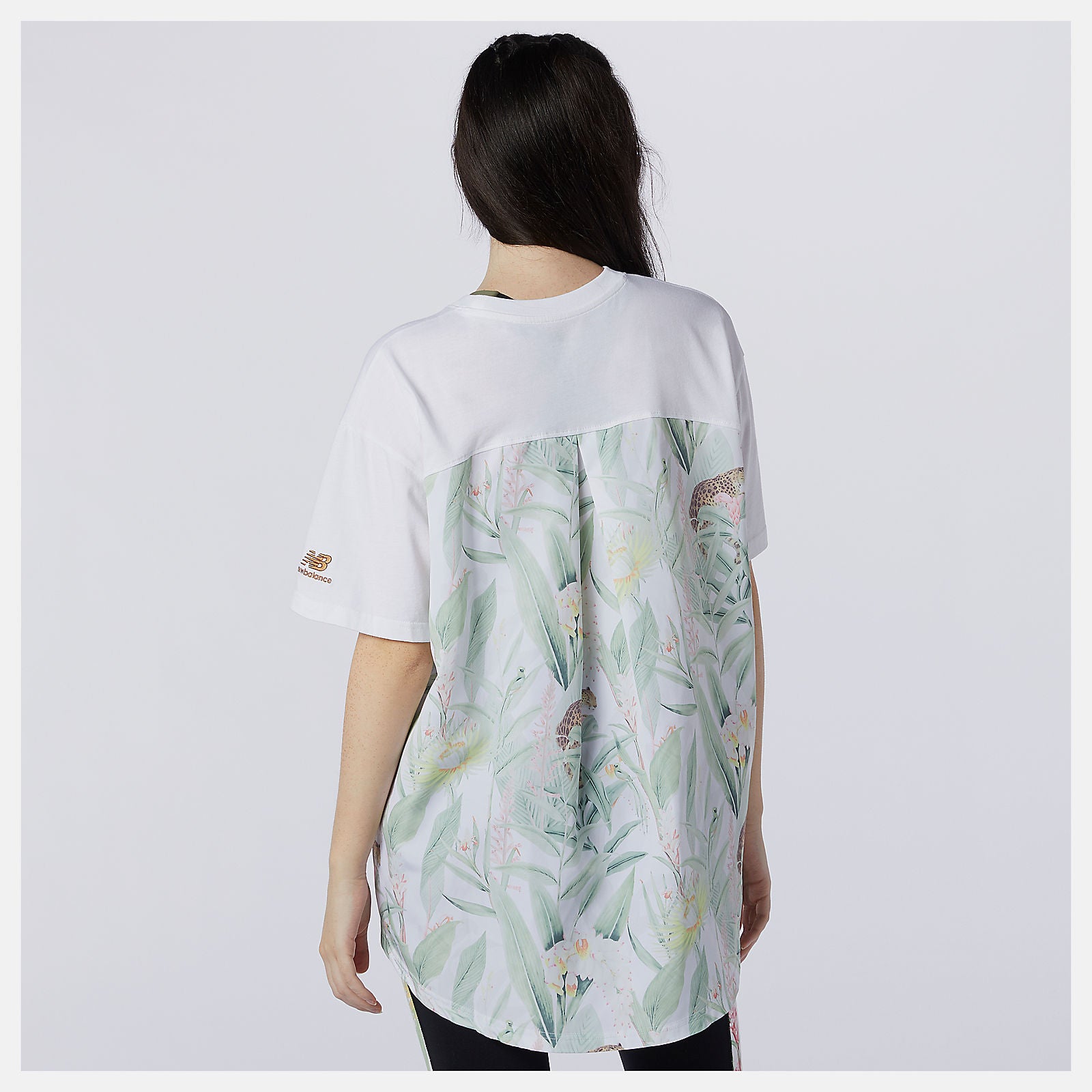 New Balance NB Essentials Botanical Knit Woven Mix Tee