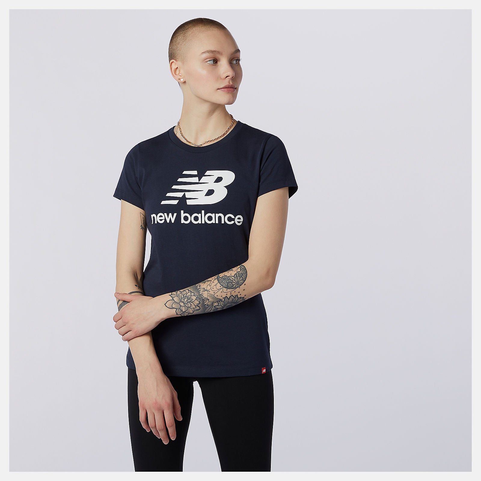 New Balance Essentials Stacked Logo Tee